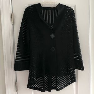 Dressy, hi-low black jacket